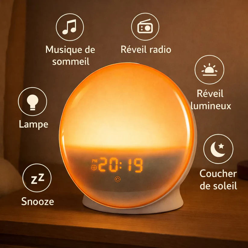Réveil aux aurores – Réveil lumineux simulateur de lever de soleil